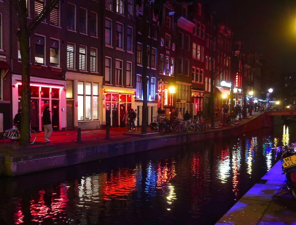 Amsterdam red light district famous canal