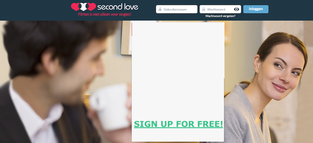 SecondLove dating site screenshot